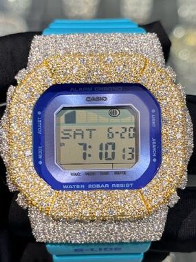 Casio Digital Watch with Blue Face and Turquoise Band